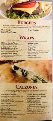 Burgers,Wraps and Calzones!!!