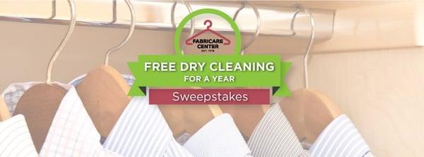 Enter to win an entire YEAR of FREE Dry Cleaning!  www.fcdrycleaners.com/sweepstakes Sweepstakes ends May 31st.