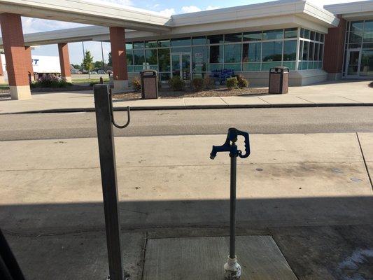 Water available at the gas pump.