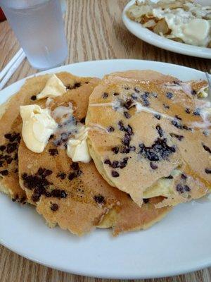 Chocolate chip pancakes - delicious