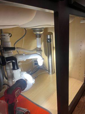 Under the sink install for our point of use system NUTRI-Tech!