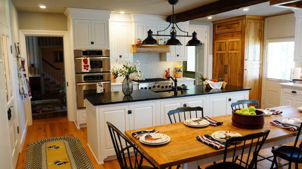 inset doors painted kitchen