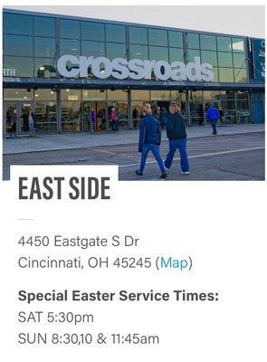 Easter Service times, be there or be square!