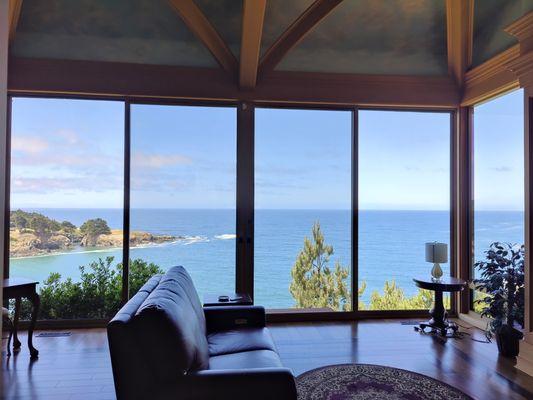 A beautiful coastal view after window washing