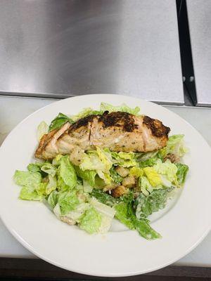 Blackened salmon salad