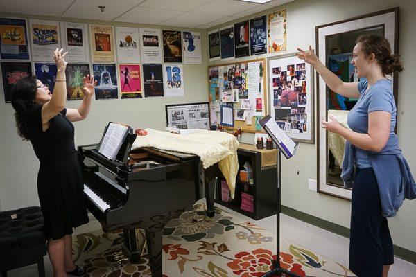 Pictured here is Ms. Sonia w one of her students during a private voice lesson. ---------------- Private music lessons: https://bit.ly/2DDsD