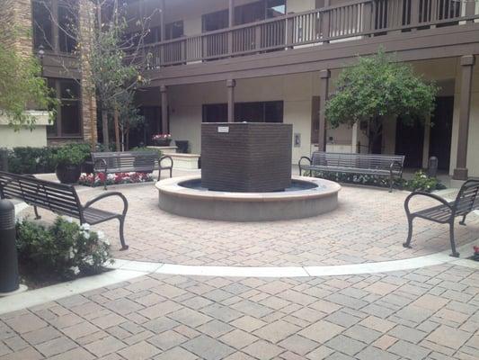 Fountain in the middle of offices