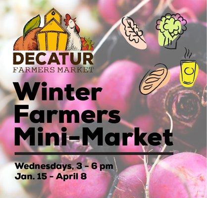 We're hosting a mini-market in early 2020 at the Decatur YMCA! Opening day at the First Baptist Church is April 15th.