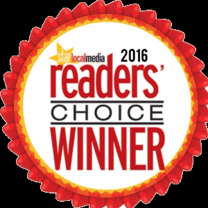 Star Local Media - Readers Choice Award winner emblem 2016 awarded to the Hughey and Hughey Law Firm.