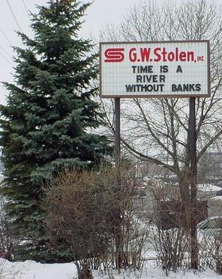 Our quote sign is visible as you travel west on the Beltline past the office park