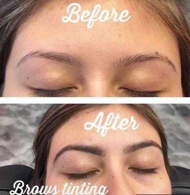 Eyebrows tinting