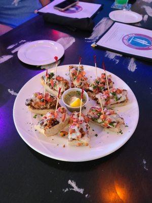 Mexican flat bread, chorizo, Pico di Gallo, mozzarella