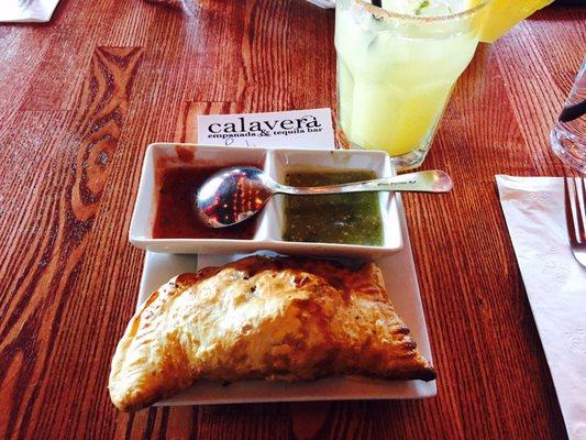 Spicy Pineapple margarita & Piggly Wiggly empanada