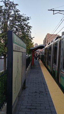 Outbound platform of the Boston University Central stop