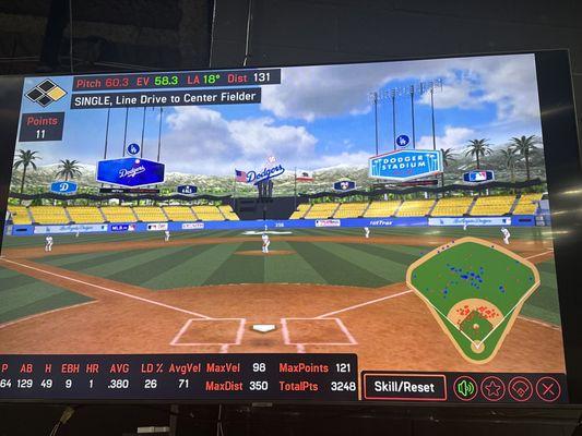 Baseball simulator HITTRAX. enjoy a friendly game or dive deeper into metrics technology for player development.