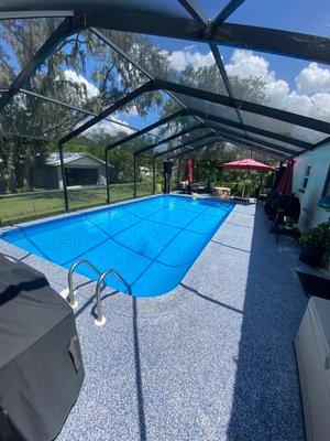 Epoxy pool deck