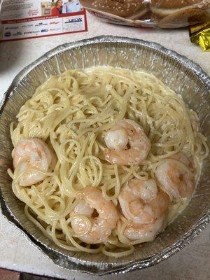 Shrimp with cream and garlic