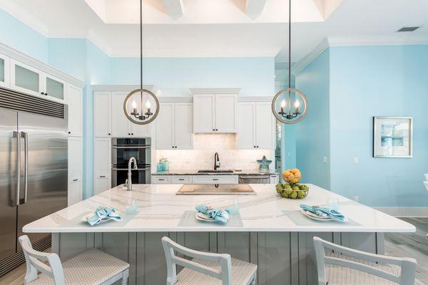 McAlester Project - StyleCraft Cabinetry - Custom maple painted cabinets with white shaker doors