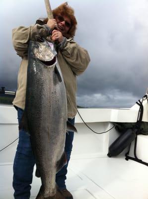 Happy client with a great King Salmon