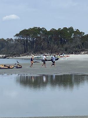 Kayakers on Waties Island