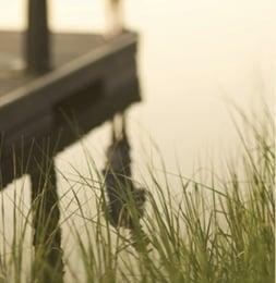 By the dock at Ronora Lodge and Retreat Center