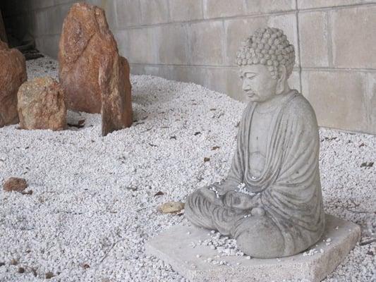 buddha outside the fellowship hall