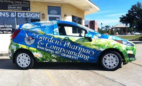 People always stop to smell the flowers on this pharmacy delivery car!