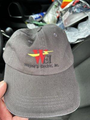 Hat you get when you get hired on