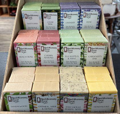 Our handcrafted soaps made with Shea Butter & Olive Oil.