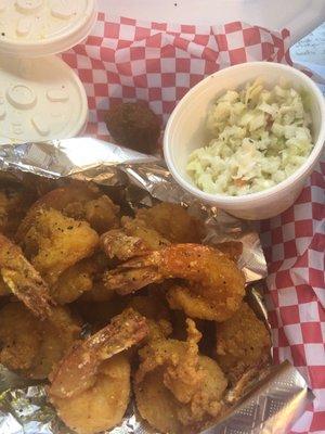 Jumbo Shrimp Platter (spun in honey lemon pepper) no fries