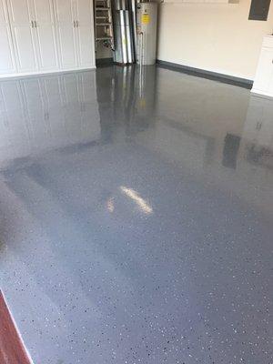 This is an Epoxy garage floor installation, Melbourne