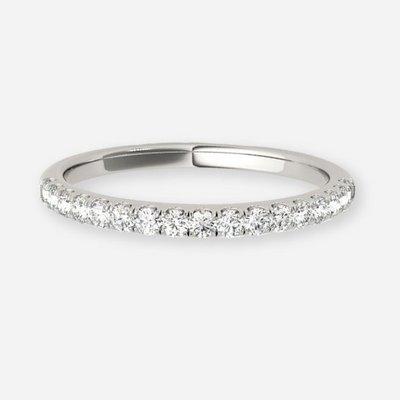 Metal: 14K White Gold
Diamond Shape: Round
# of Diamonds: 16 Approx
Total Carat Weight: 0.25ct*
Band Width: 2.00
Price: $550