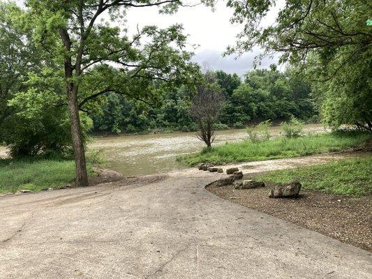 boat launch area to river