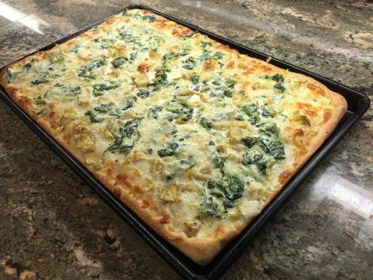 Most Popular!  Focaccia Artichoke and Spinach in a Truffle Cream Sauce