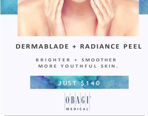 Dermaplaning with a chemical peel special