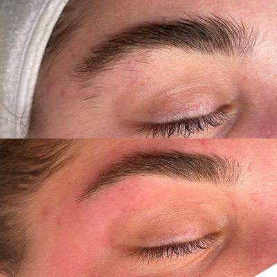 Brow wax results