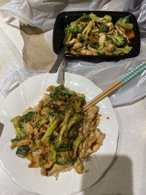 Large order of chicken and broccoli - so much food