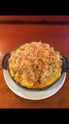 Here is the crab mac and cheese