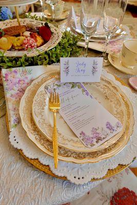 Mother's Day High Tea 2024 Menu & Name Card