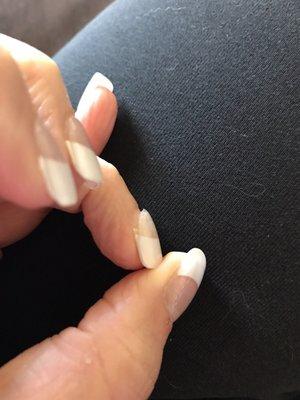 Nail lifting same day set put on!