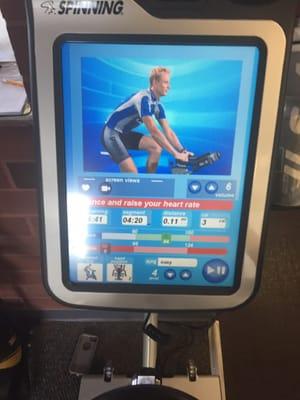 New spin bike in the workout room