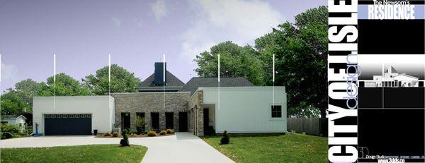 The Courtyard House:
 Front Entry Court