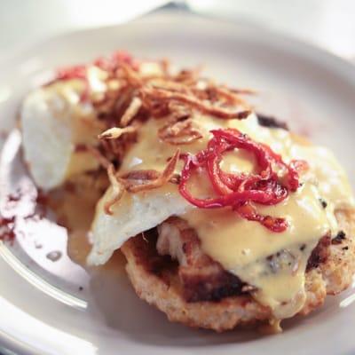 Pork belly Benedict