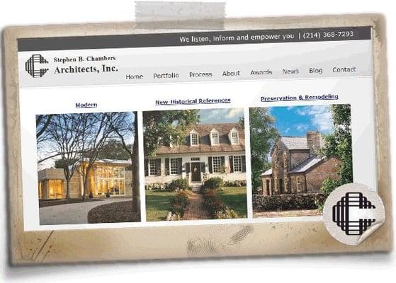 Dallas Texas Residential Architect Steve Chambers asked us to redesign his website to capture more clients.