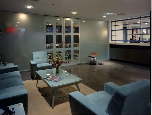 Polished concrete floors and modern office suites.