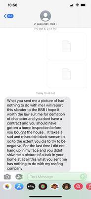 The owner, Bobby's response sent two weeks later after hanging up in my face and after I filed a response with the BBB.