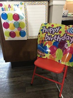 Birthday corner!!