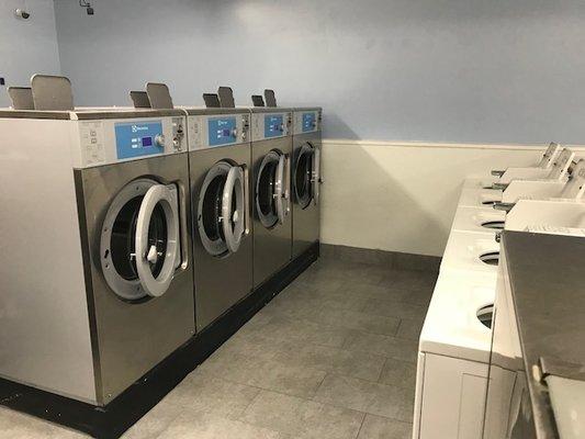 New high-speed Electrolux washers and dryers.