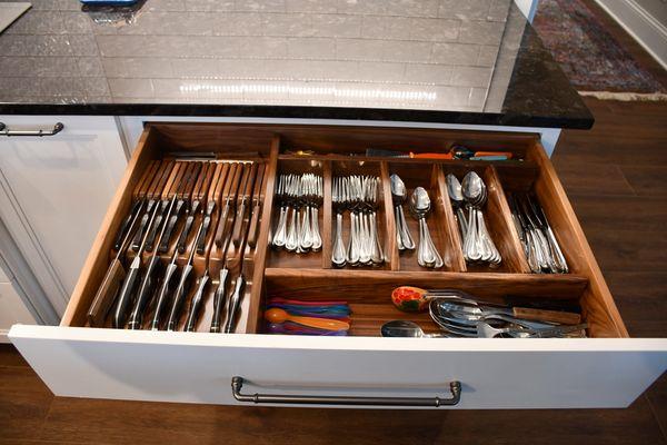 Gorgeous Black Walnut Drawer Insert and Cutlery Holder