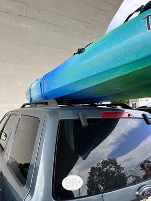 Kayak on our car